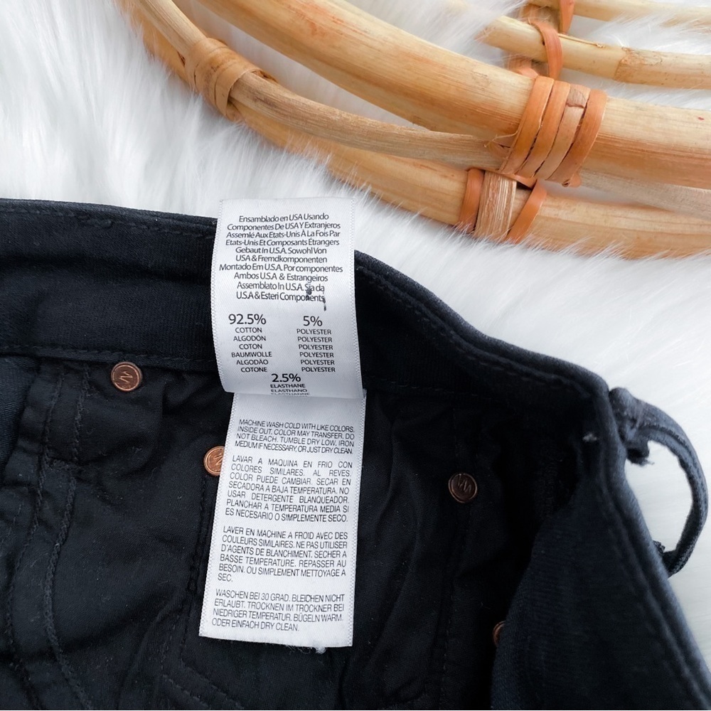 Mother Denim The Looker Ankle Fray Jeans  Guilty As Sin Distressed Ripped 29 - Picture 11 of 16
